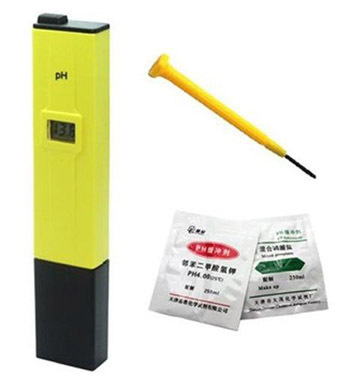 Digital pH Meter Tester Hydroponic Aquarium w/ 2 Buffer